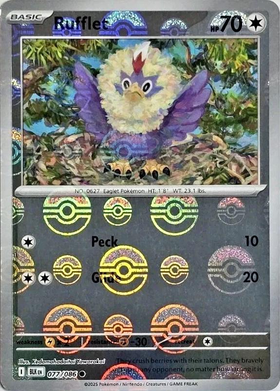 Black Bolt Rufflet [Poke-Ball] Pokémon card